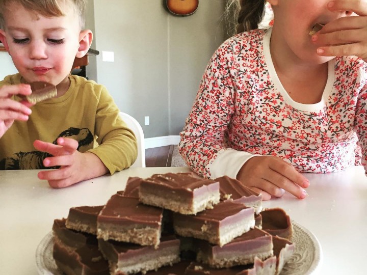 Chocolade-pindakaas squares